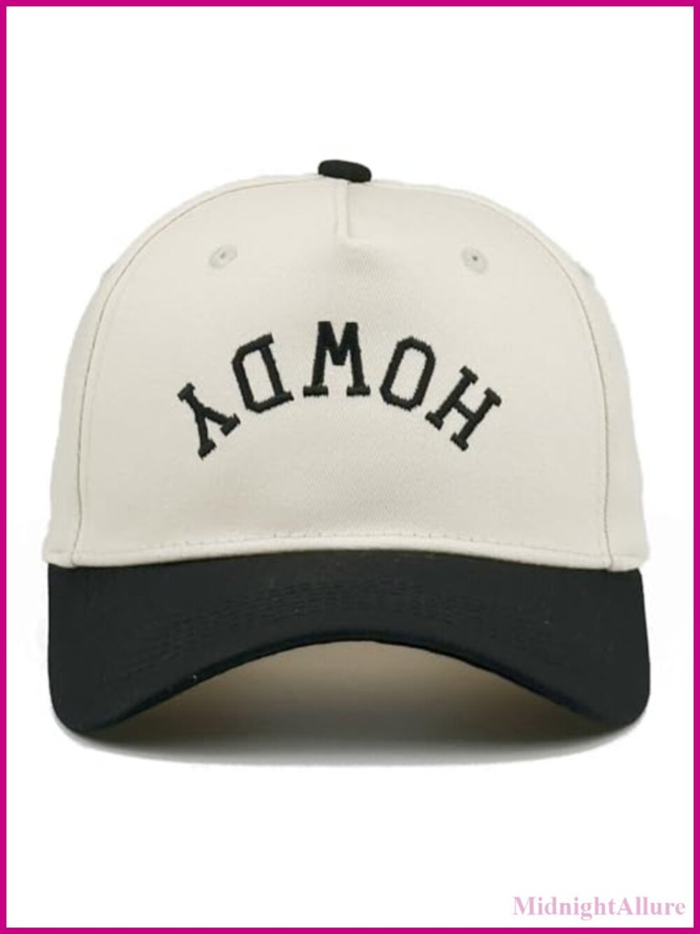 100% Cotton Embroidered Howdy Baseball Cap Adjustable Western Hat